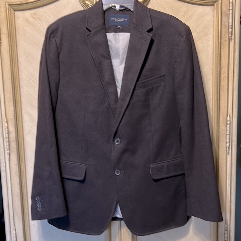 Banana Republic Brown Tailored Pinstripe Blazer 42R